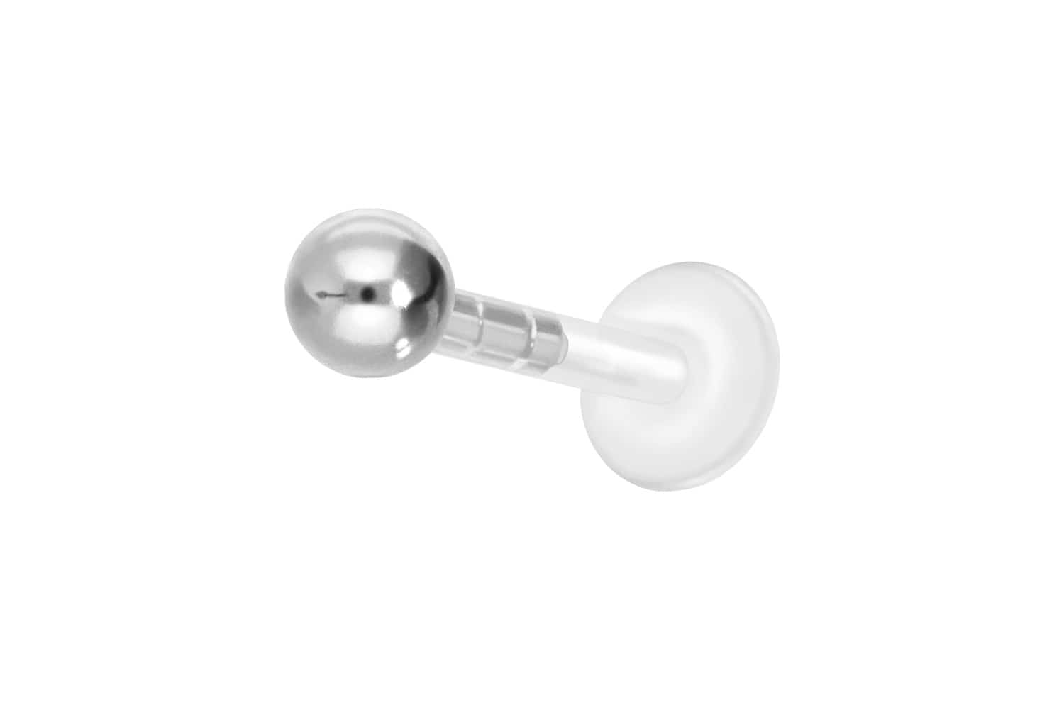 PMFK Labret Piercing mit Plug-in System + CHIRURGENSTAHL-KUGEL